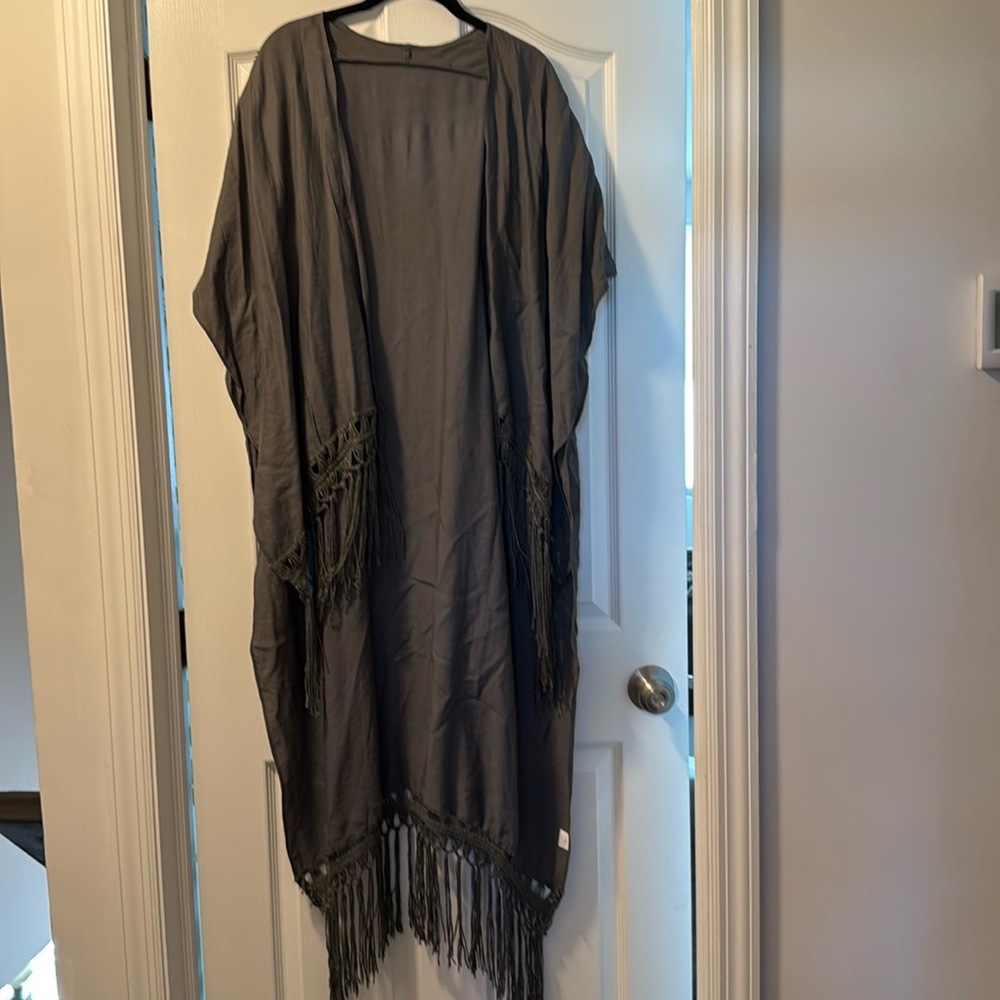 Floor length Fringe Detailed Cover Up